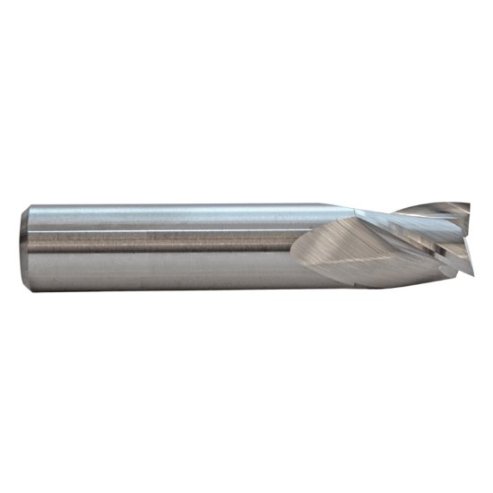 Picture of M.A. Ford 16912500R.005F Dia 1/8 SH 0.1250 LOC 0.2500 OAL1.50 End Mill Standard Flute Standard Helix Carbide Fordlube Single End Corner Radius0.0050 0.13mm